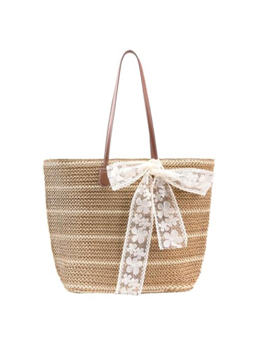 Straw Beach Tote Bag for Women - 2026 Large Handwoven Summer Vacation Purse